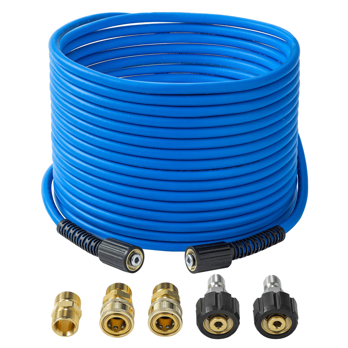 FIXFANS 50ft pressure washer hose extended reach for easy cleaning
