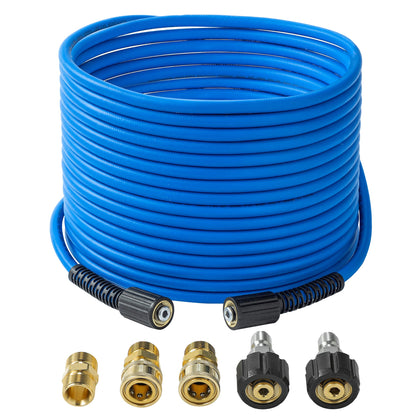 FIXFANS 50ft pressure washer hose extended reach for easy cleaning