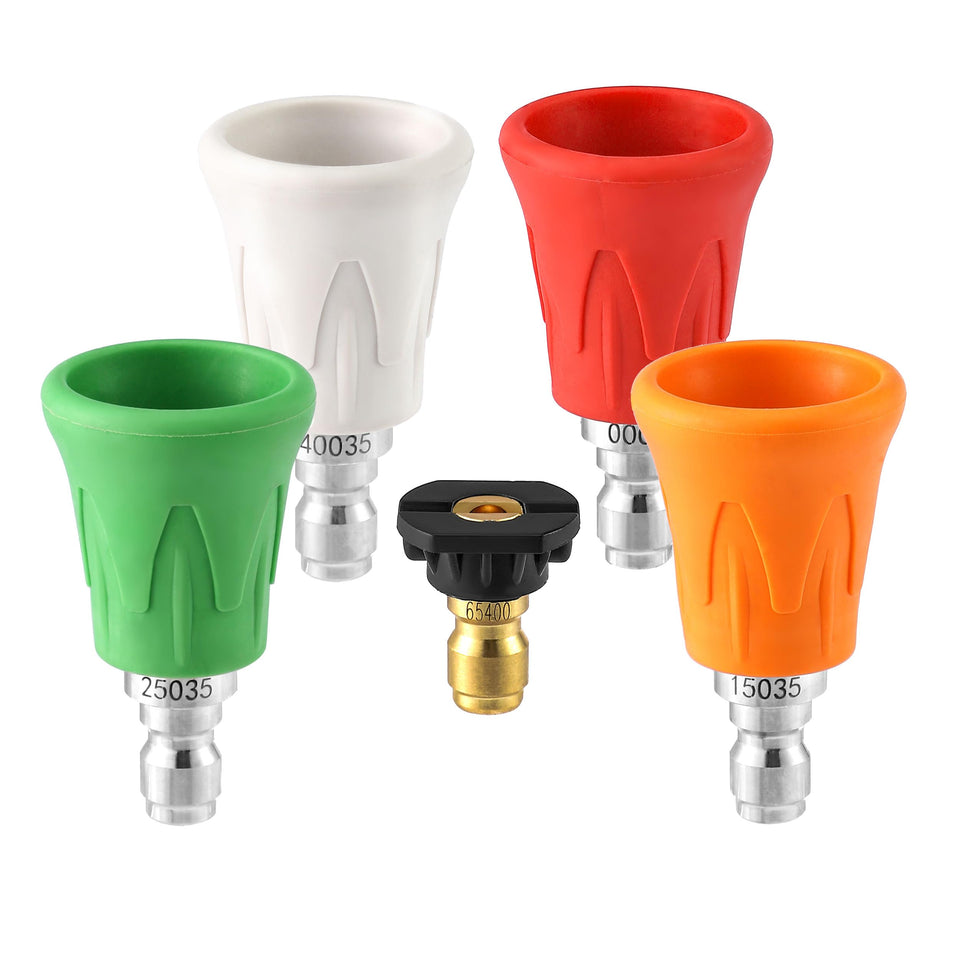 FIXFANS nozzle guard assembly showcasing durable stainless steel and splash protection for safer cleaning.