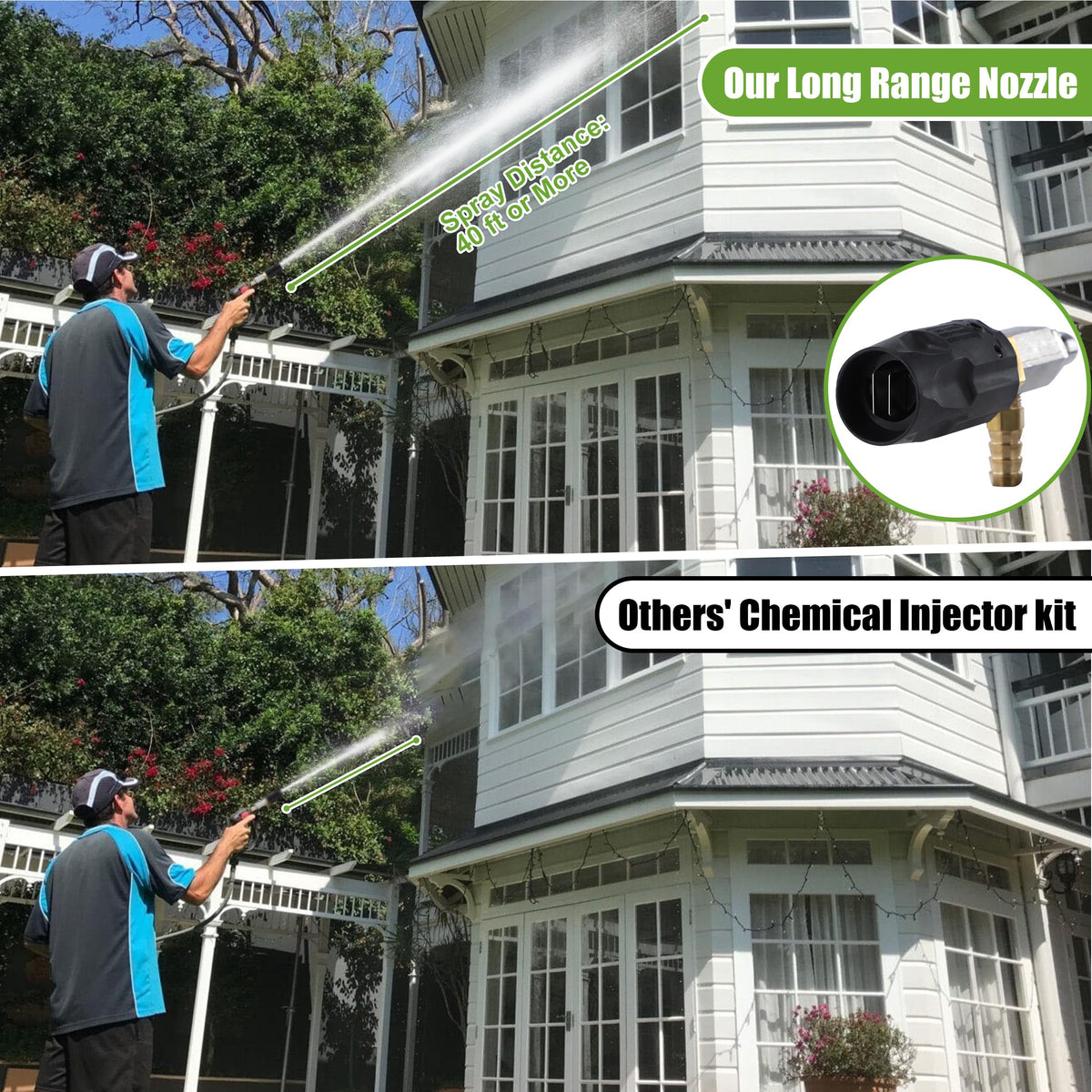 FIXFANS soap injector proportioner controls chemical mix for efficient cleaning.