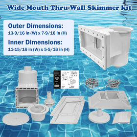 FixIdea through-wall skimmer kit assembly demonstrates sturdy installation