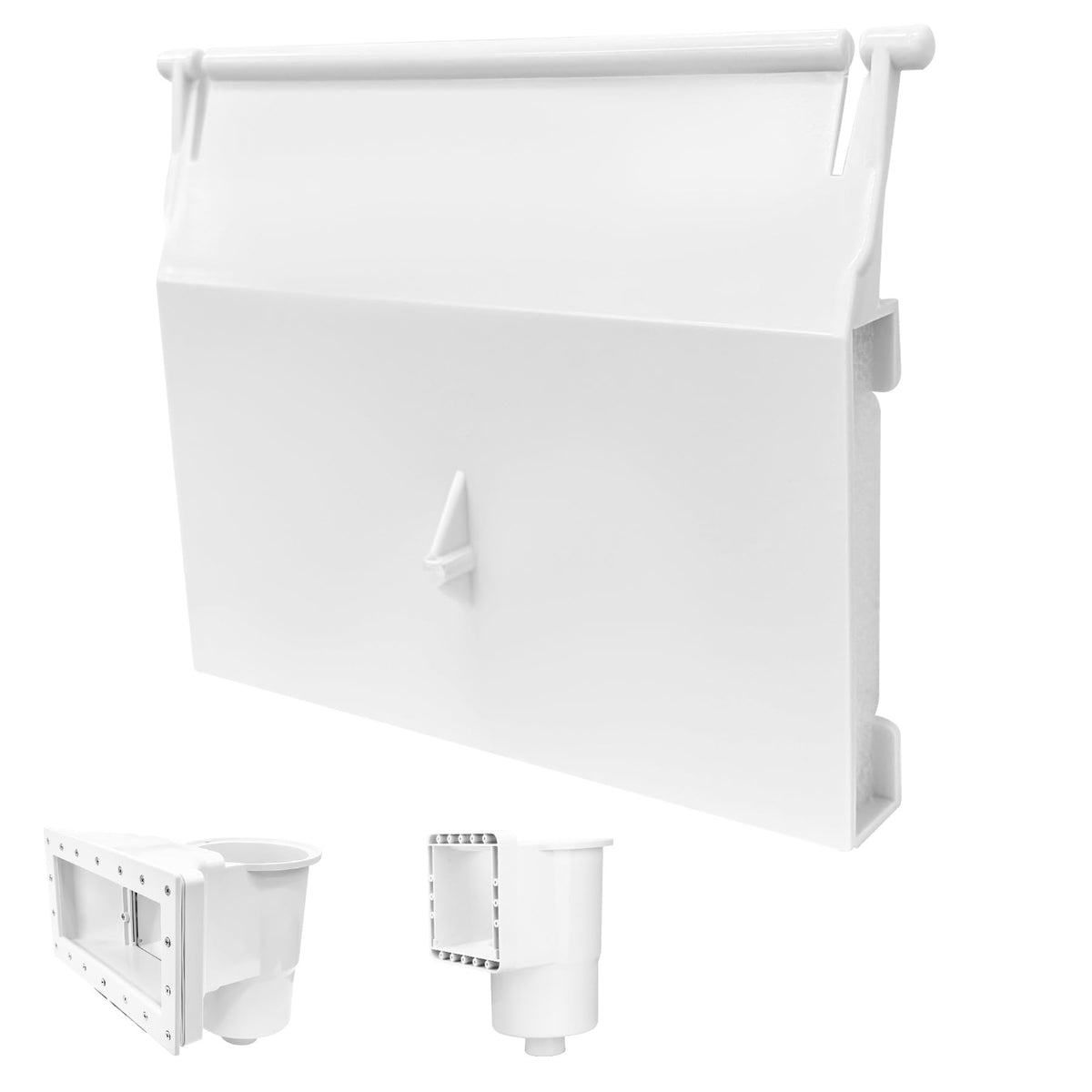 FixIdea SP1091 weir door flap on standard skimmer for debris control.