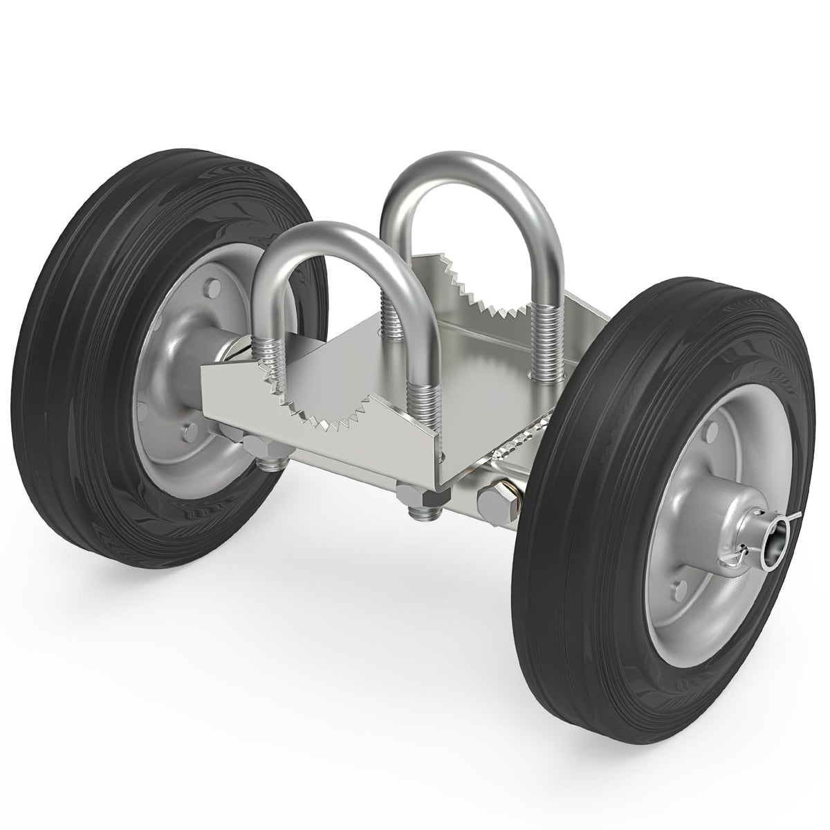 Fixirons 6-inch rolling gate wheel carrier enables smooth gate movement.