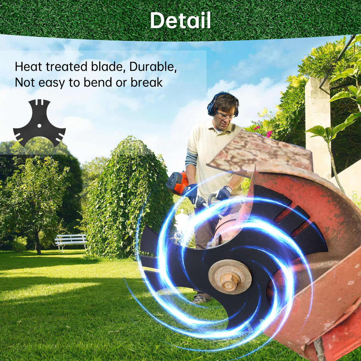 Compatible with Troy-Bilt edgers for quick swap.