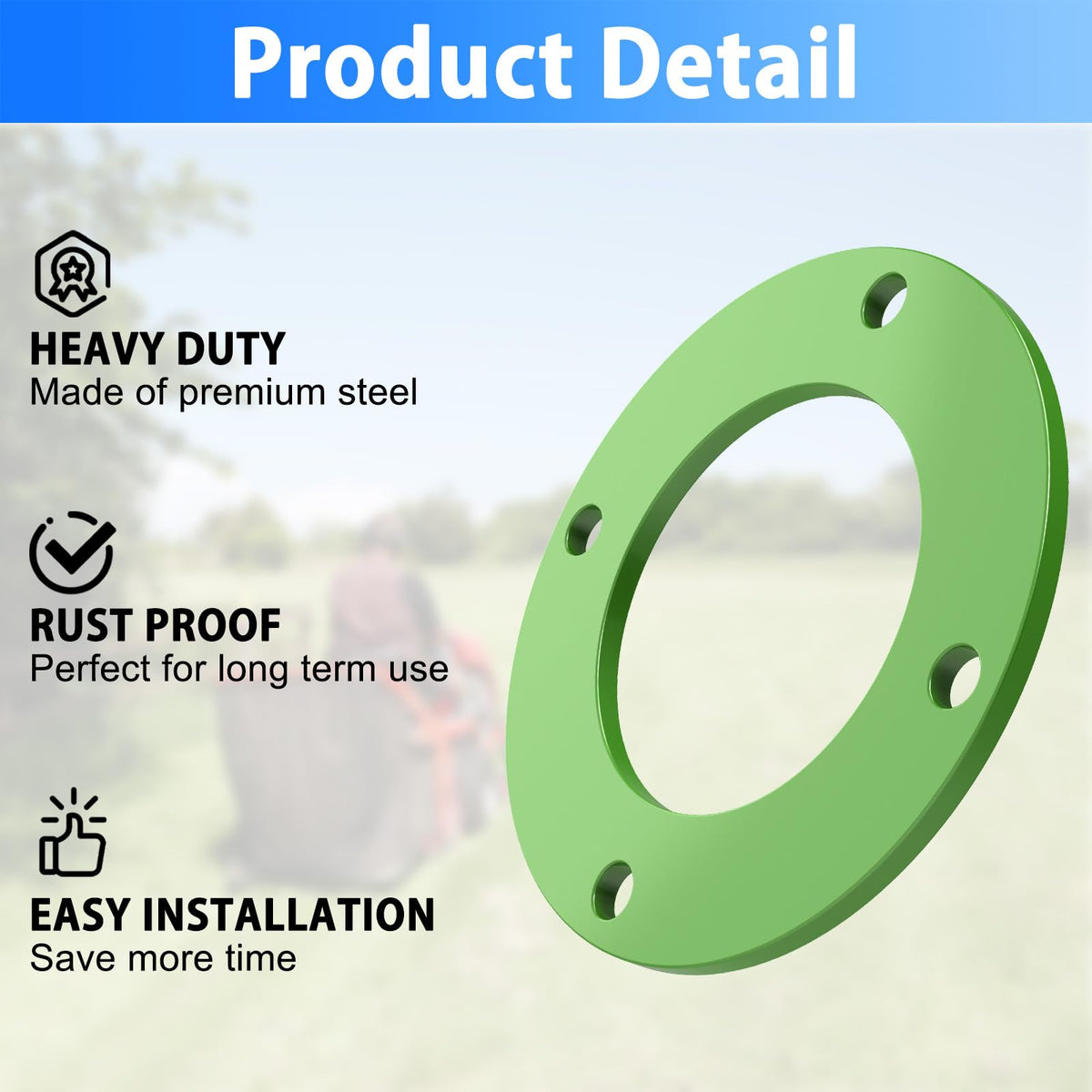 Green protective coating guards against scratches and moisture on the ring