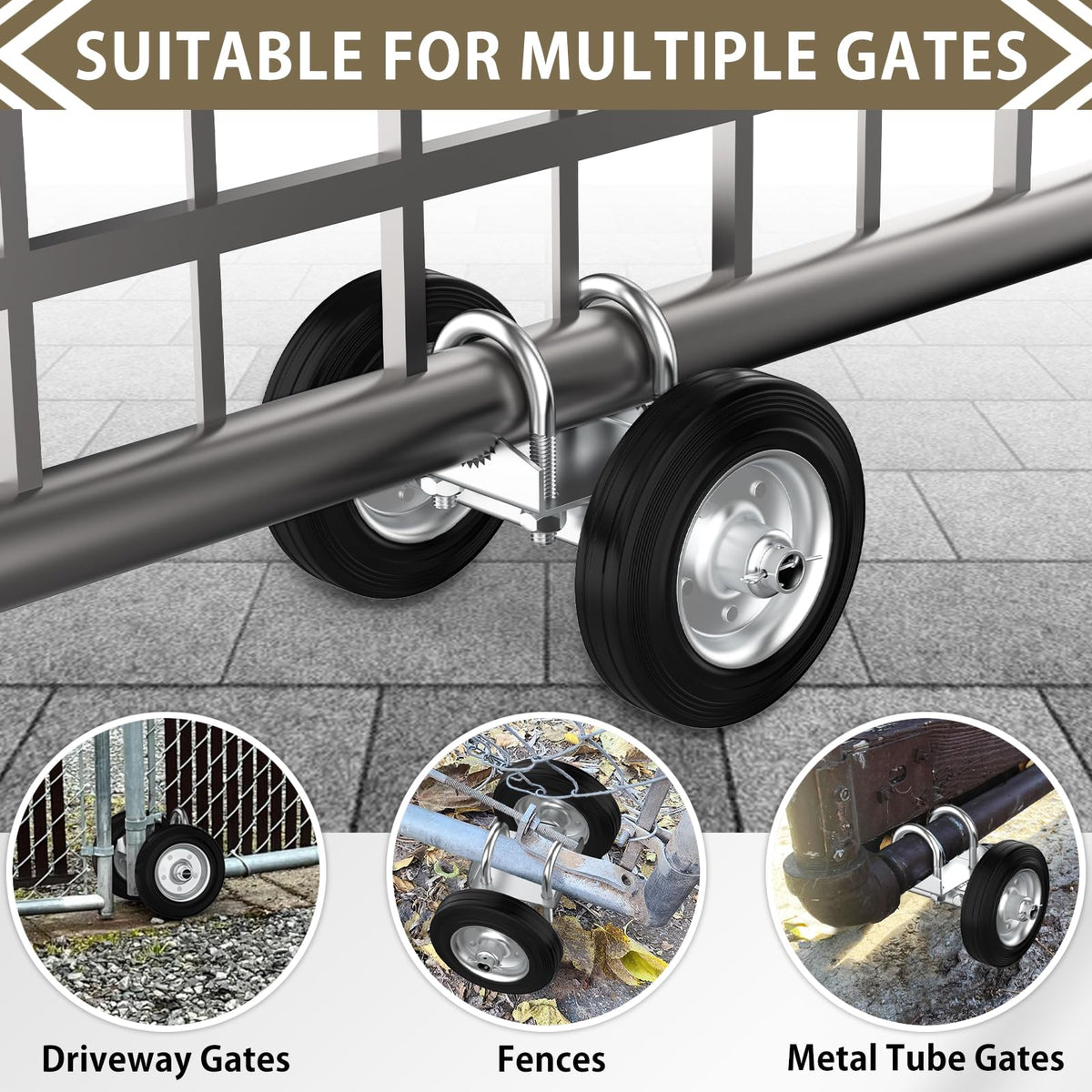 Fixirons heavy-duty steel construction ensures durable gate support.