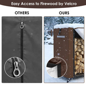 Fixwal firewood cover with four ventilated sides for airflow
