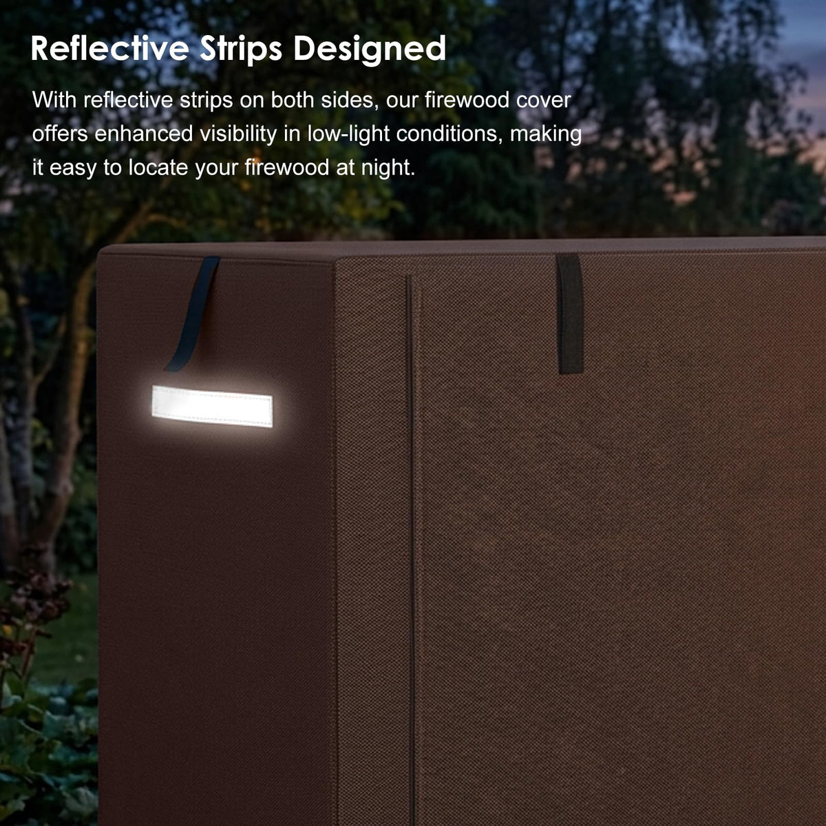 Fixwal 420D Oxford fabric firewood cover in brown