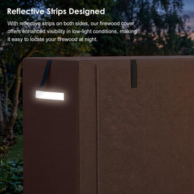 Fixwal 420D Oxford fabric firewood cover in brown