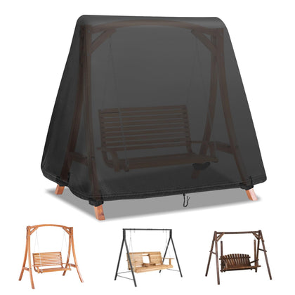 Fizentia Swing Cover shows 72-inch fit-check for A-frame swings, offering secure protection