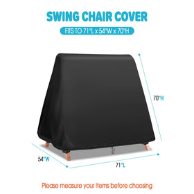 Close-up of waterproof fabric on Fizentia Swing Cover for durable rain protection