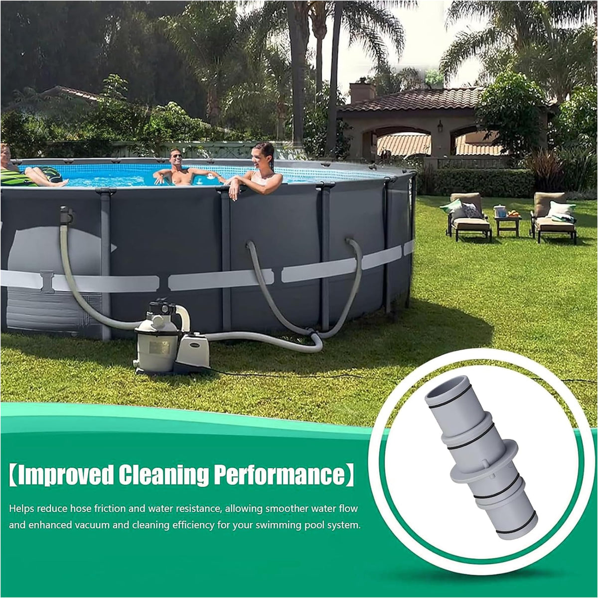 FizzCove durable design ensures secure, leak-free fittings during regular pool activities.