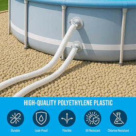 FizzCove 41-inch replacement hose simplifies pool maintenance tasks.