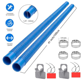 FizzCove hose clamps kit secures hose connections to pump and pool.
