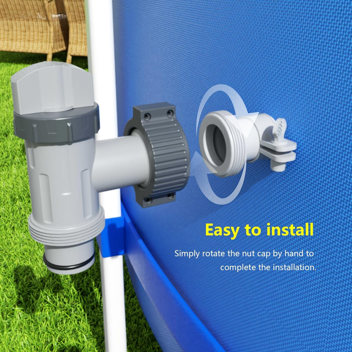 FizzCove plunger valve universal compatibility with Intex and Coleman