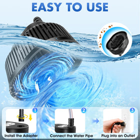 FizZeal 850 GPH pump drains water from covers quickly.