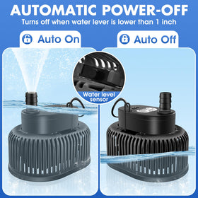 FizZeal pump intake screen blocks debris for smooth draining.