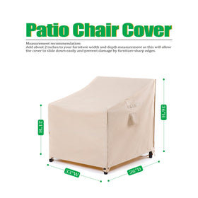 F&J Outdoors Adirondack chair cover side view demonstrates secure fit against wind