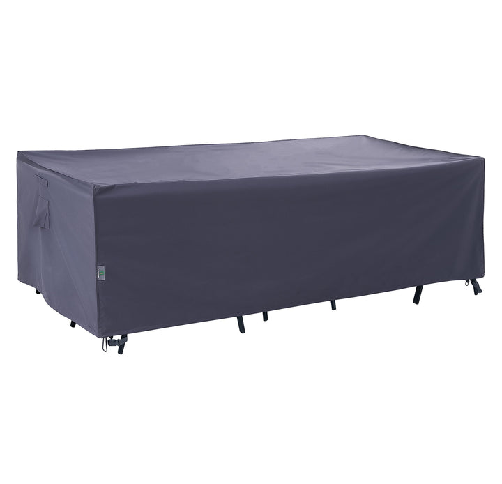 F&J Outdoors heavy-duty cover front view showing XL fit for large tables and chairs