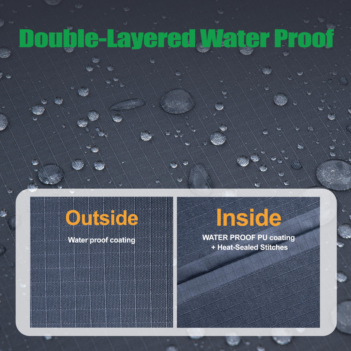 F&J Outdoors waterproof-cover keeps cushions dry.