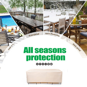 F&J Outdoors versatile-sizes accommodate chairs, tables, and grills.