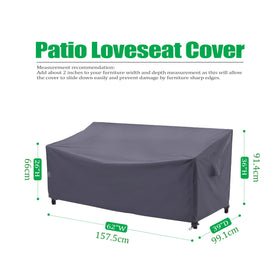 F&J Outdoors loveseat cover demonstrates waterproof protection against rain and sun