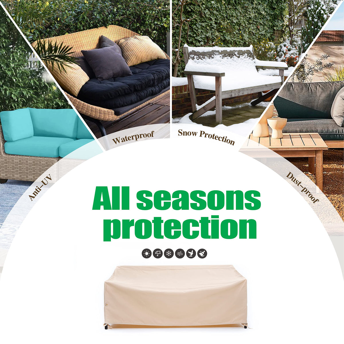 F&J Outdoors versatile sizes help you find a fit for chairs, tables, loungers, and more.