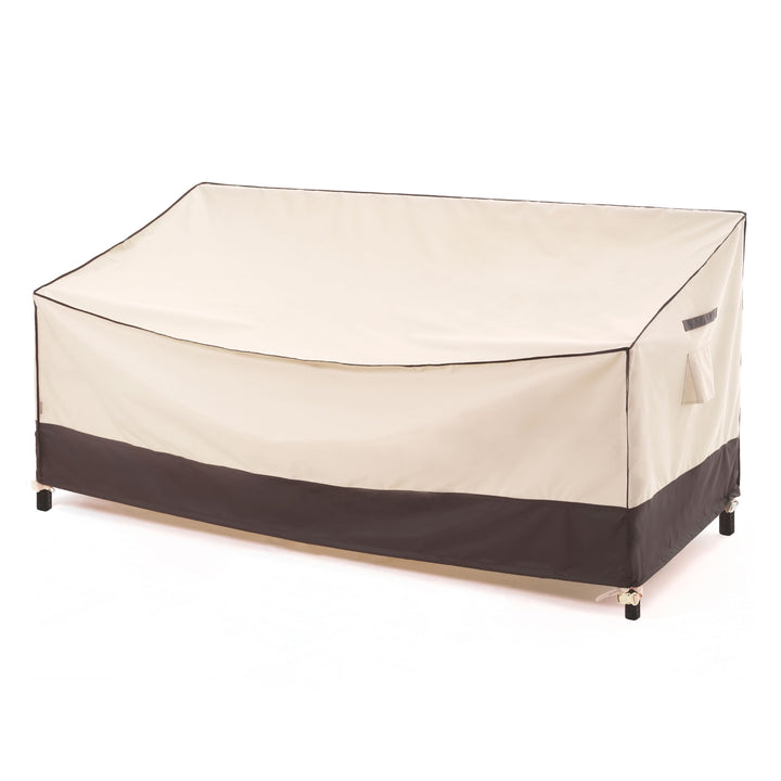 F&J Outdoors three-seater sofa cover protects an outdoor lounge from sun and rain.