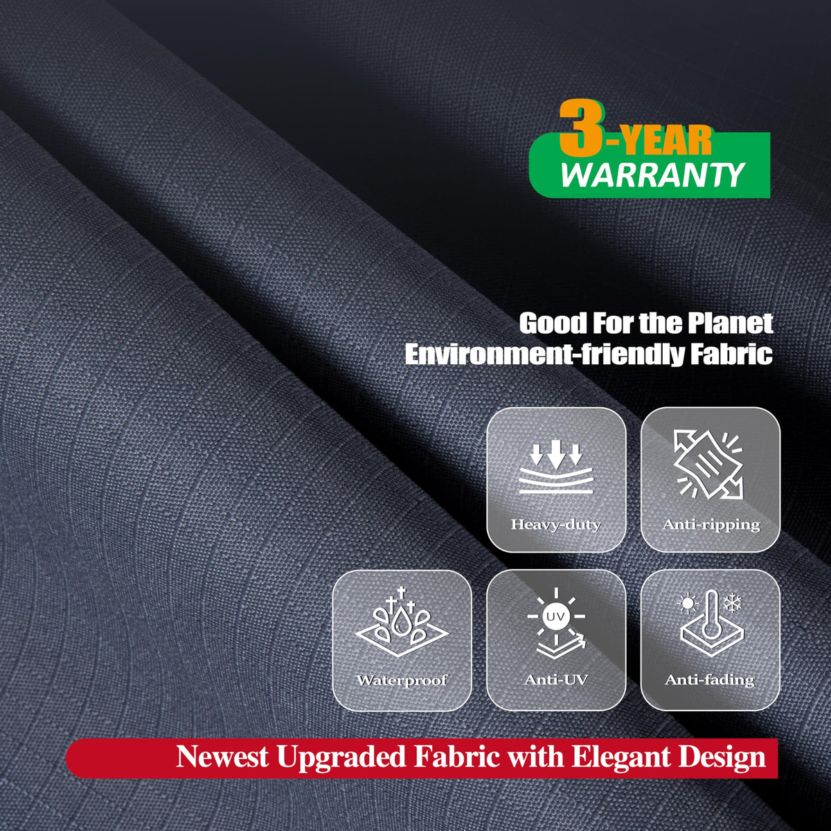 F&J Outdoors windproof design with leg straps keeps the cover securely in place.