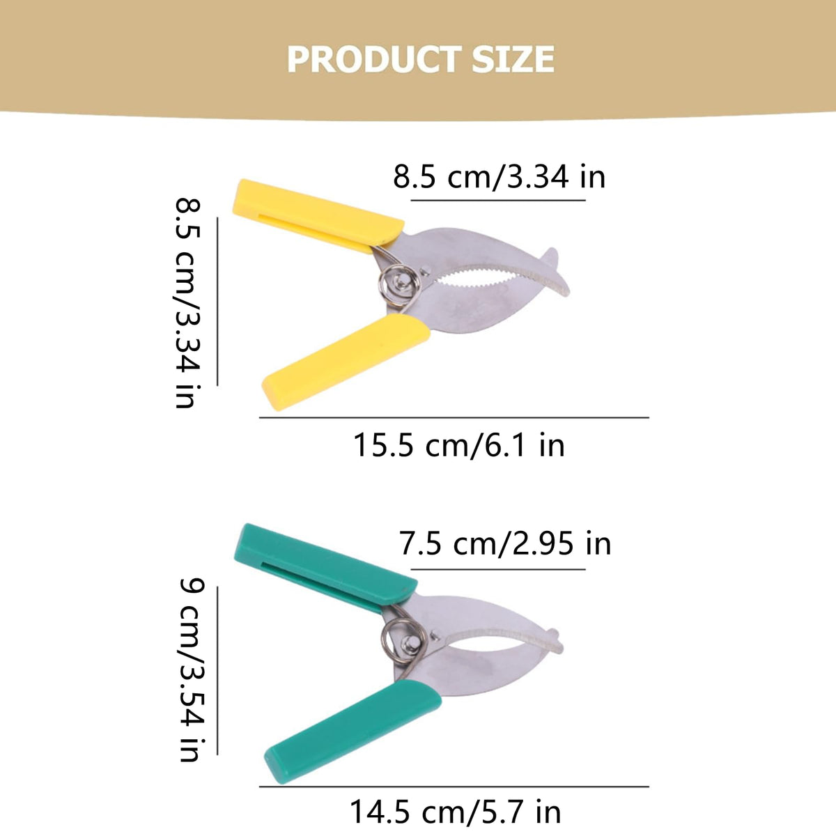 FJYXCHENXM girdling scissors non-serrated green head for clean cuts in pruning.