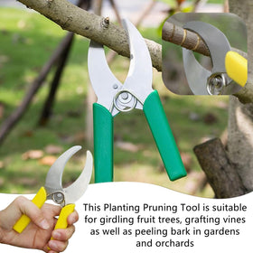 FJYXCHENXM girdling scissors spring-loaded design to reduce hand fatigue during use.