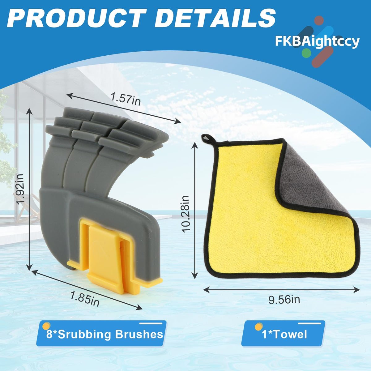 FKBAightccy brushes offer durable, long-lasting pool cleaner performance