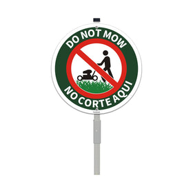 FKNSGR Do Not Mow sign with stake front view for high yard visibility