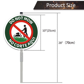 FKNSGR Do Not Mow sign close-up shows crisp, UV-protected lettering for sunny days