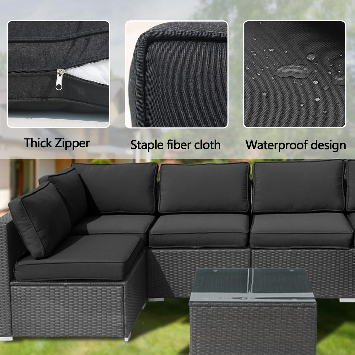 FKSLIFE cushion covers machine washable in cold water for low maintenance care
