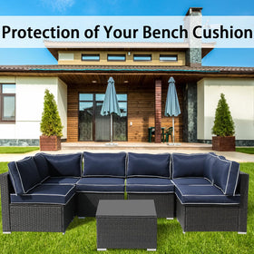 FKSLIFE lumbar cushion covers blue white for added comfort