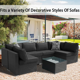 FKSLIFE black cushion covers with waterproof finish for outdoor protection