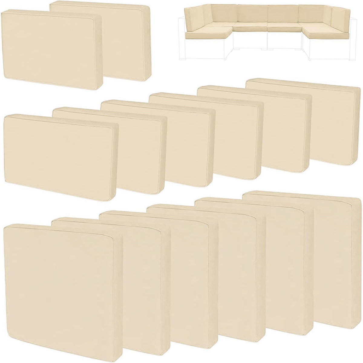 FKSLIFE beige patio cushion cover protecting outdoor cushions from spills