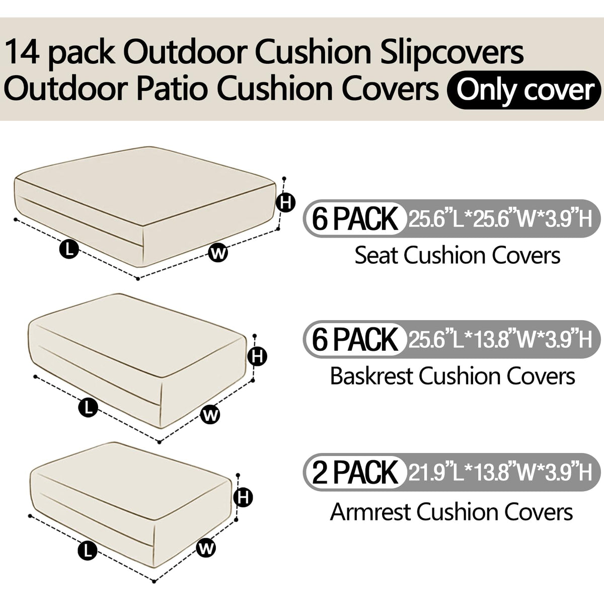 FKSLIFE seat cushion covers blue white fit sofa cushions securely