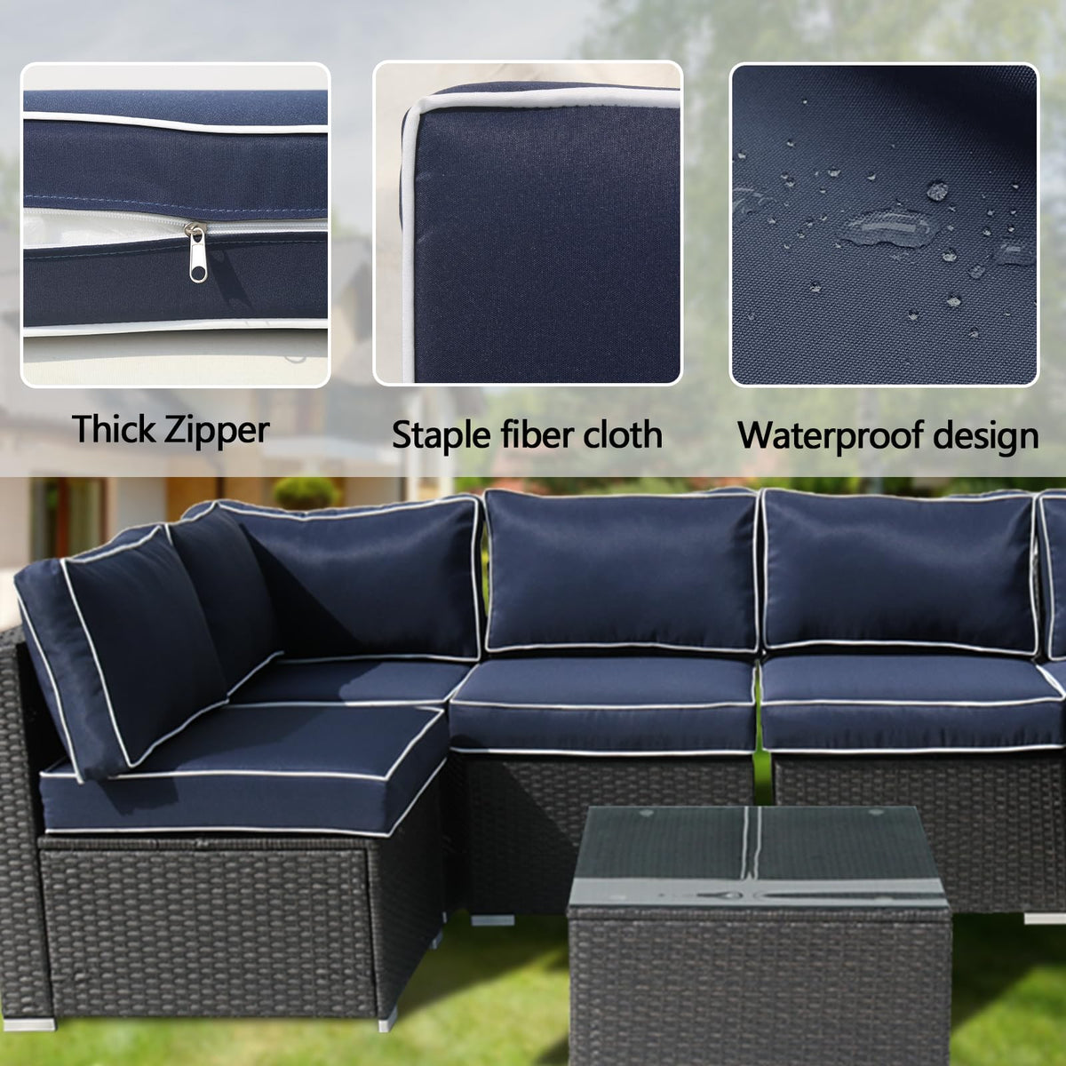 FKSLIFE waterproof outdoor covers blue white for rain protection