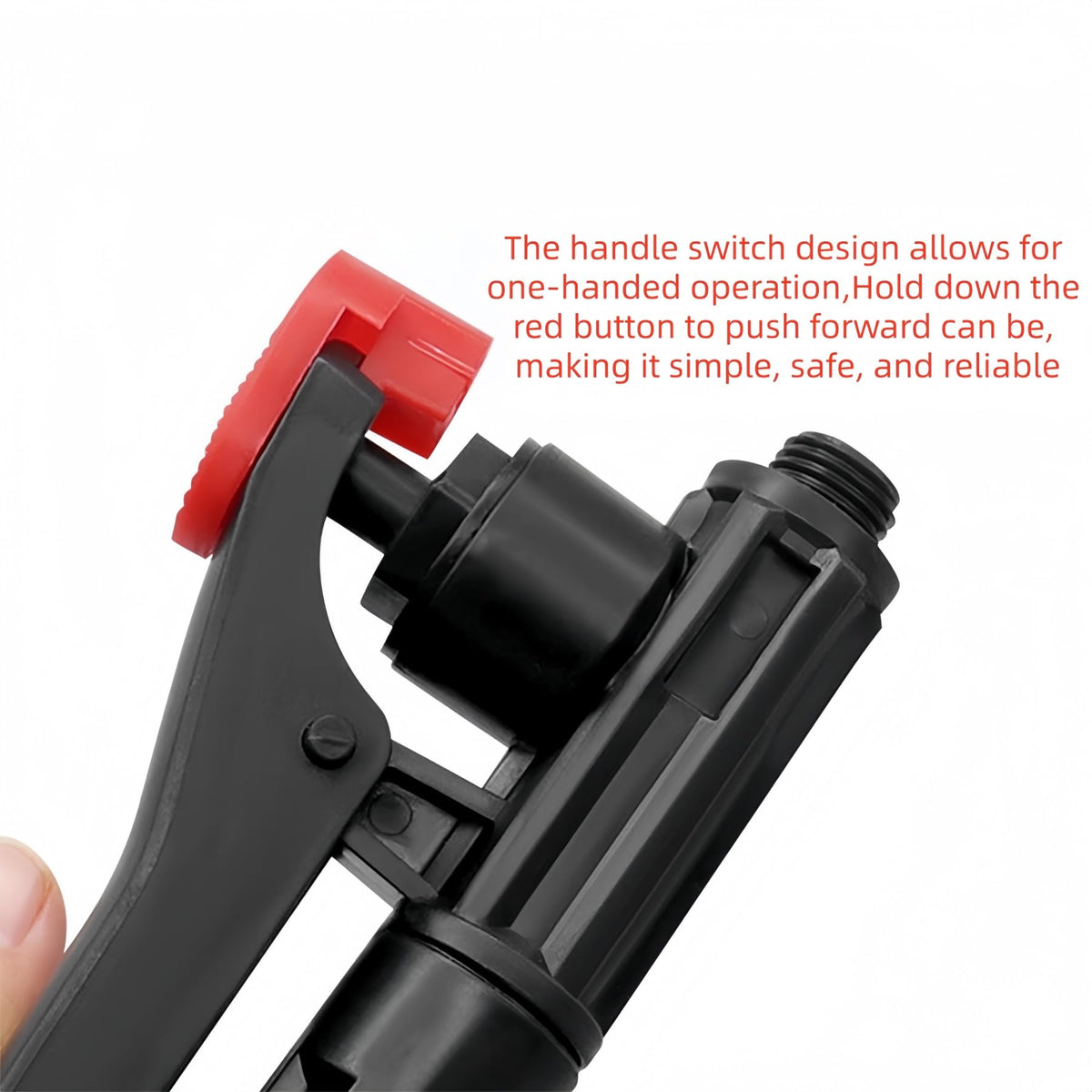 FKUMLUN trigger switch detail demonstrates easy spray control.