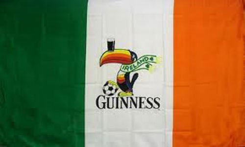 Flag Guinness Ireland Irish Sign 3x5 for home or car display, durable against sun and rain.