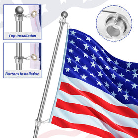 FLAG WIN easy-install flag pole ring, quick setup in minutes.