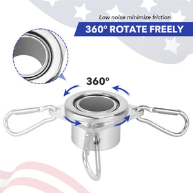 FLAG WIN heavy-duty rust-free ring withstands all-weather conditions.