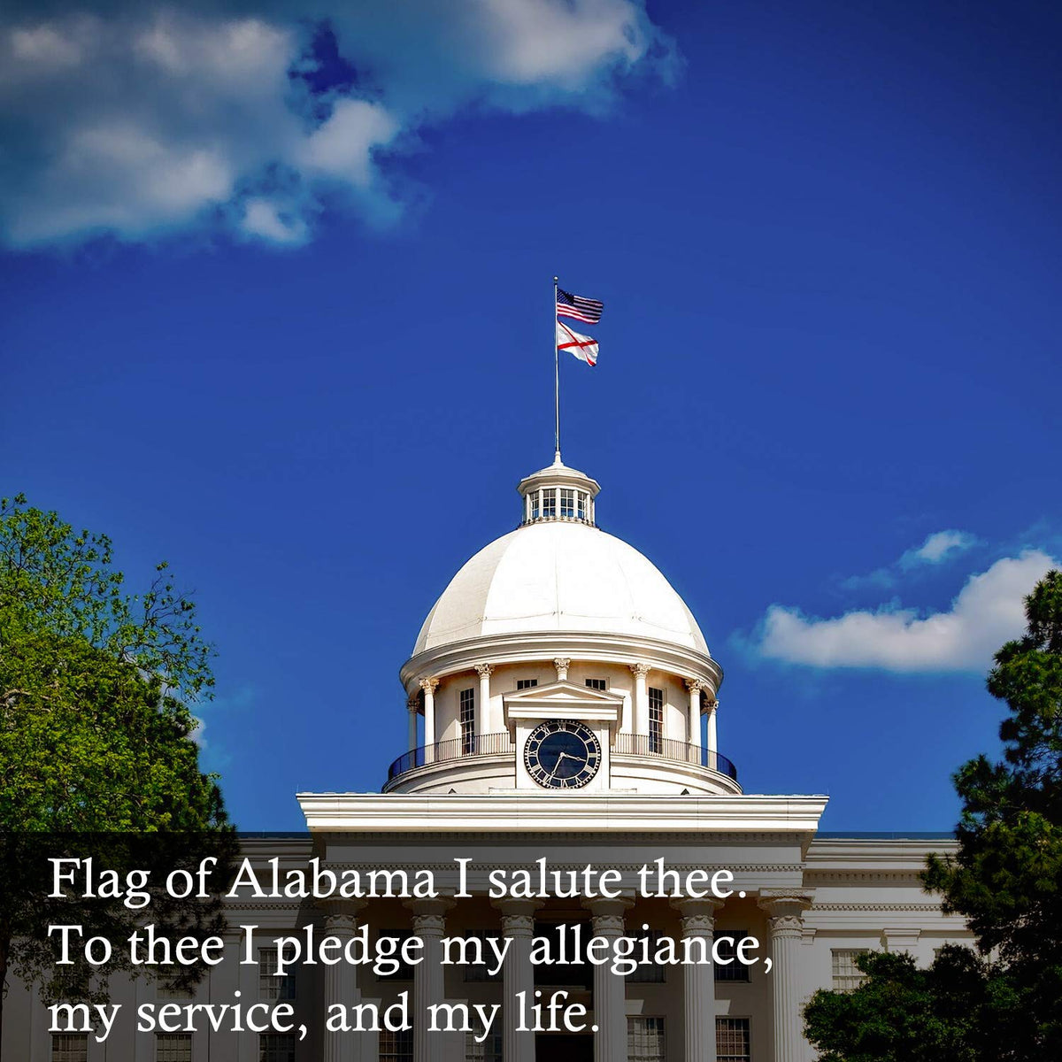 Flagburg Alabama state flag double-stitched edges resist wear