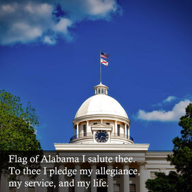 Flagburg Alabama state flag double-stitched edges resist wear
