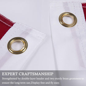 Flagburg Alabama state flag four-row hem adds extra durability