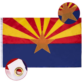 FLAGBURG Arizona state flag with embroidered star for durable outdoor display