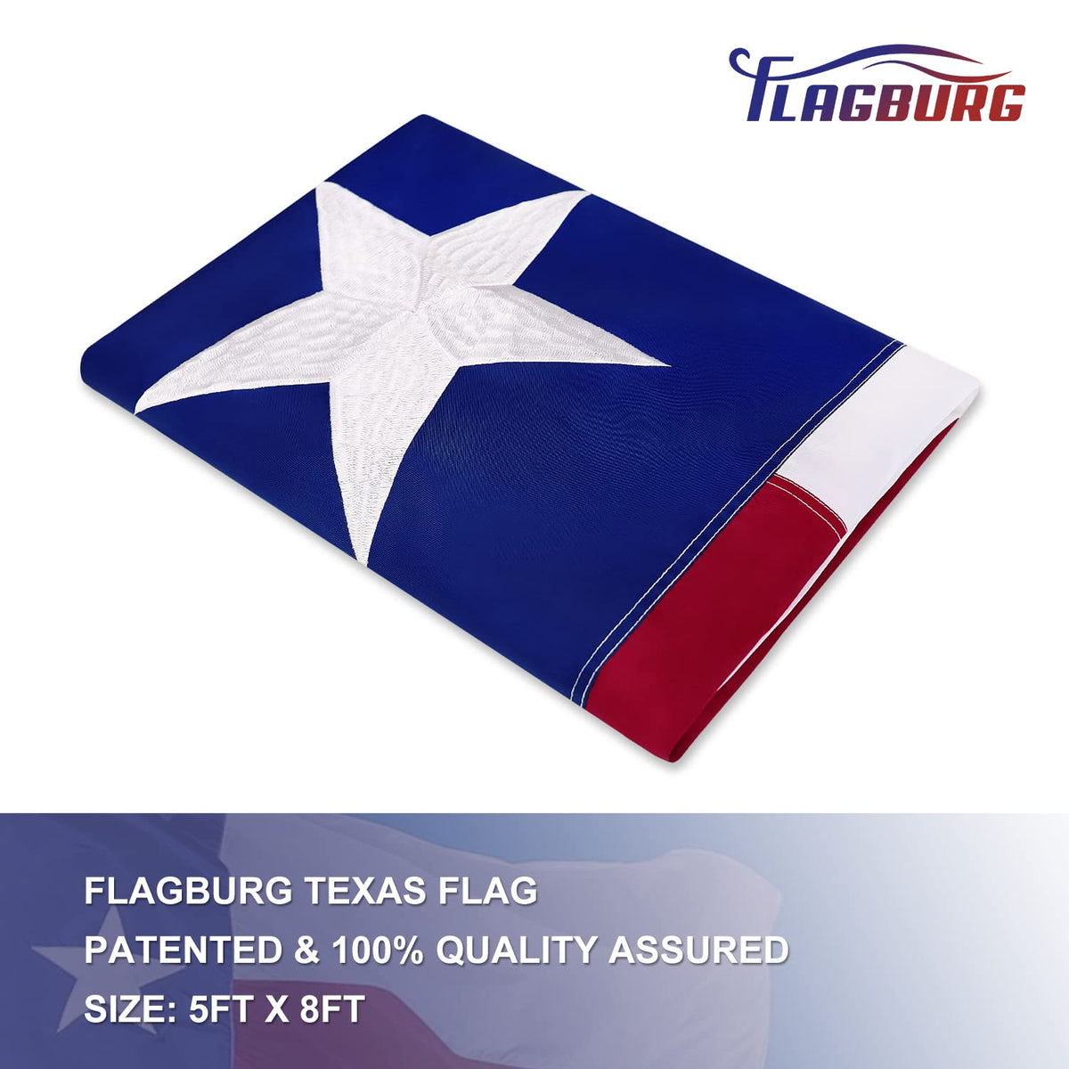 FLAGBURG Texas flag canvas header reinforcing outdoor durability
