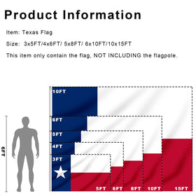 FLAGBURG Texas flag sewn stripes demonstrating long-lasting construction